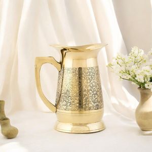 Jarra de Cobre de Alta Calidad para Servir Agua con Asa de Latón, Jarra Tradicional para Bebidas para Hogares, Restaurantes, Hoteles y Servicios de Catering - Product Image 4