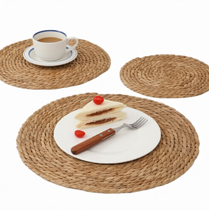 Bamboo SeaGrass <b>Table</b> <b>Mat</b> Set 400mm Non-Slip Woven Placemat Bohemian Style Eco-Friendly 5mm Thick <b>Dinner</b> <b>Mat</b> for Dining <b>Table</b> - Product Image 5