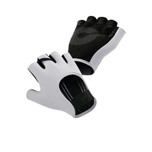 <b>Half</b> Finger Gym Gloves PU Leather Weight Lifting Training Unisex Breathable Non <b>Slip</b> Fitness Wrist Support - Product Image 1