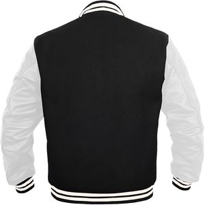 Veste universitaire pour homme, manches en cuir véritable et mélange de laine, vestes universitaires pour garçons, tailles XS-5XL - Product Image 3