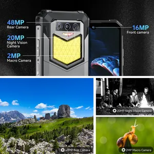 OUKITEL WP26 Rugged Smart Phone 1200 Lum Spuer Camping Light 16GB 256GB 10000mAh Battery 6.58" FHD+ IP68 Rugged Android Phone
