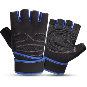 Gants de musculation GAF personnalisés avec logo, haute qualité, antidérapants, à demi-doigts, avec fermeture à lacets, en polyester, pour sports de plein air unisexes - Product Image 4