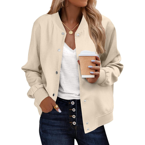 Chaqueta Universitaria Personalizada con Logotipo para Mujer, Fabricante de Chaquetas de Moda, Suministro al por Mayor - Product Image 1