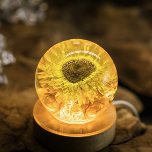 Lamp Dried Flower , Epoxy Resin Lamp Wood, <b>Night</b> <b>Light</b> Wood, Custom Resin Lamp, Unique Home Decor, Bedside Lamp Wood - Product Image 5