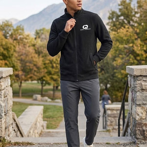 New Arrival Wholesale <b>Men</b> Long Stand <b>Track</b> <b>Jacket</b> Full Zip Breathable Windproof Sportswear <b>for</b> Training Running Gym Team Sports - Product Image 4