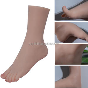 XINJI realistico Silicone protesico espositore del piede gioielli bambina piedi modello unghie modello Manicure allenamento piedi - Product Image 1