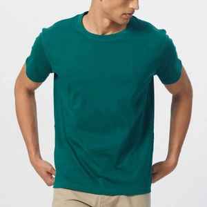 เสื้อยืดคอกลมแขนสั้นสีกรมท่าสำหรับผู้ชาย ทรงปกติ สวมใส่สบาย ผ้าถัก 100% คอตตอน ระบายอากาศได้ดี สีพื้น รุ่น X Sports City น้ำหนัก 220 กรัม - Product Image 1