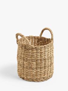 Panier de rangement rond en jonc de mer, lot de 2, naturel, fait main, vente en gros, écologique, fabriqué au Vietnam - Product Image 5