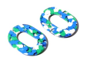 Fashion Resin Epoxy Hoop Earrings Handmade Real Ear Jewelry Women Birthday <b>Gift</b> - Product Image 3