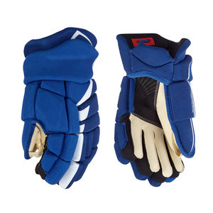 Gants de hockey sur glace professionnels noirs avec bordure orange, protection complète pour les joueurs - Product Image 3