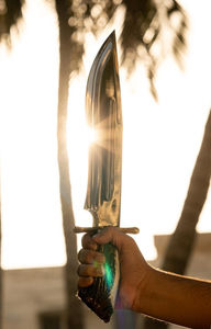 Couteau de chasse et de camping en acier inoxydable de haute qualité, nouvelle mode, fait main, à bord partiellement dentelé, qualité industrielle, pour cerf et cerf-de-chasse - Product Image 3