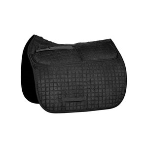 Tapis de selle en daim marron avec garniture et panneaux latéraux en mesh - Product Image 5