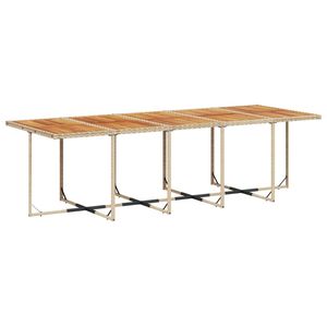 Ensemble de salle à manger de jardin pliable en rotin PE beige pour 10 personnes, 10 places - Product Image 4