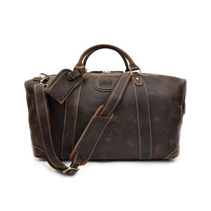 Sac de voyage unisexe de haute qualité, grand format, en cuir véritable de luxe, avec doublure en nylon, idéal pour la salle de sport - Product Image 5