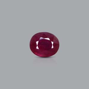 Natural Oval Cut Ruby 4.6 Carat Loose Gemstone 12mm for Fine Jewelry - Product Image 1