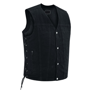 Chaleco Vaquero para Hombre, Doble, Resistente, Único, Sin Mangas, Chaqueta Vaquera, Ajustada, de Algodón, a la Moda, Ropa Moderna para Hombre - Product Image 1