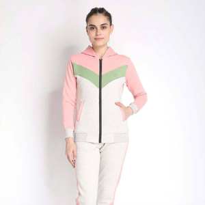 Conjunto Deportivo de Invierno para Mujer, Talla Grande, Color Sólido, 100% Algodón, Sudadera con Capucha y Pantalones Jogger de Dos Piezas - Product Image 2