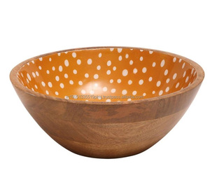 Tazón de Servir Minimalista Ecológico de Madera de Acacia y Mango con Logotipo Personalizado para Uso en el Hogar, Restaurantes y Fiestas - Product Image 4