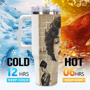 Gobelet isotherme en acier inoxydable 40 oz avec poignée pour usage au bureau - Product Image 6