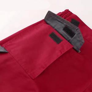 Pantalones Cargo Rojos Unisex, Múltiples Bolsillos, Cintura Elástica, Transpirables, Tela 100% Poliéster, Antiarrugas, Secado Rápido, Corte Recto - Product Image 5
