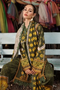 Collection de vêtements d'hiver 2026, vêtements d'hiver, ensembles shalwar kameez pour femmes en lin brodé imprimé de très haute qualité à prix avantageux - Product Image 5