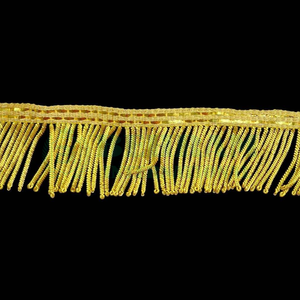Frange en fil doré de 6 cm de qualité supérieure pour vêtements, garnitures élégantes pour vêtements de cérémonie, franges en fil de métal pour ornements de vêtements. - Product Image 5