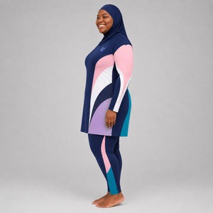 Women's Modest Bikini Set Long Sleeve Swimwear UV Sun Protection Beach <b>Bathing</b> Suit Two Piece Swimsuit Women's Modest Bikini Set - Product Image 6