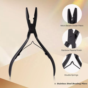 Outils d'extension de cheveux Pince Microlink 500 perles tirant des pinces à crochet Aiguilles courbes - Product Image 3