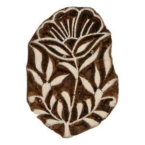 Timbre sculpté en bois de Style Art Antique fait à la main indien bloc d'impression en bois assorti pour décorations de mariage utilisation de bricolage - Product Image 4