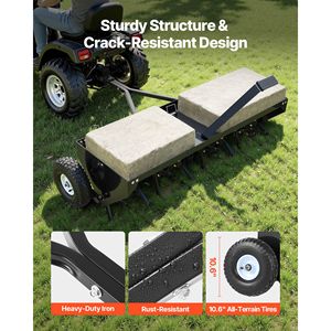Aeratore Manuale per Prato Resistente da 40 Pollici, 150 libbre, con Attacco Universale e Funzione di Foratura, da Trainare - Product Image 4