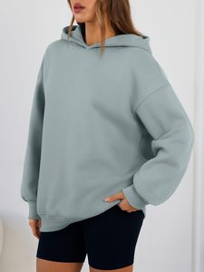 Sudadera con capucha extragrande para mujer, de primera calidad, precio económico, duradera, transpirable, antiarrugas, antidecoloración, deportiva, para invierno y otoño, con logo personalizado. - Product Image 4