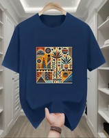 T-shirt en jersey 100 % coton pour homme, col rond, manches courtes, imprimé poulet rôti, écologique, 180 g, style décontracté et confortable, personnalisable