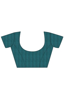 Sari de Diseño KV Soft Silk Ikat con Estampado Geométrico Color Óxido y Blusa Sin Coser - Product Image 6