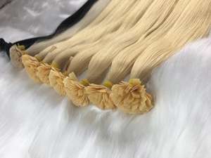 Vente en gros Extensions de cheveux humains vietnamiens à pointe plate alignée sur les cuticules saines à la kératine 100% pour les salons - Product Image 4