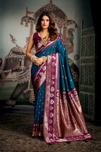 Drape <b>Yourself</b> in Elegance Make Every Moment Royal Indulge in Timeless Grace Saree Silk Nett Fabric Heavy Premium Soft Silk - Product Image 6