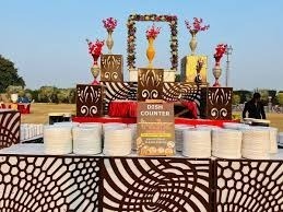 MandalaGlow Modern Classic Luxury Stainless Steel Buffet Station | <b>Ornamental</b> Outdoor <b>Wedding</b> & Banquet Catering Counter - Product Image 1