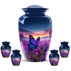 Urna Funeraria de Metal con Diseño de Mariposa para Cenizas de Adultos, Recipiente Conmemorativo para Cremación, Suministro Funerario Personalizado - Product Image 4