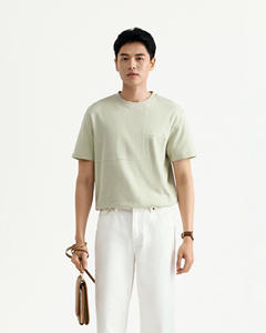 T-shirt en maille à manches courtes pour homme, couleur unie, 100 % coton, coupe classique, fabrication vietnamienne éco-responsable - Product Image 1