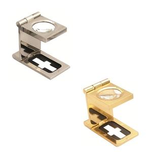 แว่นขยายพับได้ 10 เท่า พร้อมสเกลวัด สำหรับตรวจสอบด้าย ผ้าลินิน เครื่องประดับ และสิ่งทอ พกพาสะดวก ทำจากอะลูมิเนียม - Product Image 6