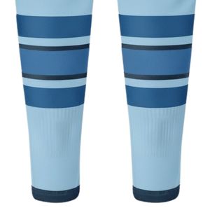 Men Light Blue <b>Black</b> Hockey <b>Socks</b> Polyester Sports Athletic Long <b>Socks</b> Team Uniform Match Training Wear Performance Clothing - Product Image 6