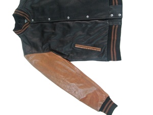 <b>Men's</b> <b>Leather</b> Varsity <b>Jacket</b> with Patches Comfortable High-Quality Cowhide <b>Leather</b> <b>Jacket</b> Emboss Custom logo <b>Man</b> Winter <b>Jacket</b> - Product Image 3