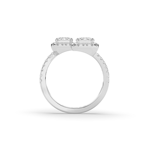 Custom 2.40 Carat <b>Emerald</b> Brilliant Cut Lab Grown Diamond <b>Ring</b> 925 <b>Silver</b> Lightweight Unique Modern Wedding Jewelry For Her - Product Image 3