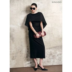 CV803 HAGOO Luxuriöser A-Linien-Rock mit Dekorativer Klappe am Taillenbund Smart Casual Großhandel - Product Image 2