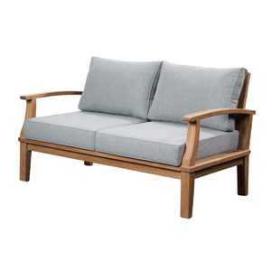 Sofá de jardín de madera de teca para dos personas, diseño minimalista, fabricado en Indonesia. - Product Image 1