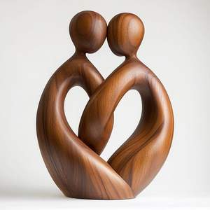 Escultura de Madera Artesanal de la Empresa Premium RR de la India para Decoración del Hogar - Product Image 1