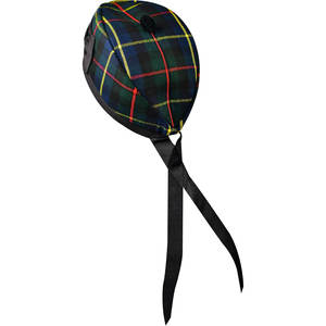 Gorra Clásica Negra Highland Glengarry con Tartán Macleod of Haris y Cintas Decorativas Auténticas 2026 - Product Image 4