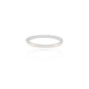 18K White Gold Ruby <b>Diamond</b> Eternity Wedding Band Natural Stone Solitaire <b>Ring</b> - Product Image 6