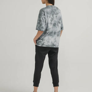 Camiseta clásica de verano para mujer, informal, con cuello redondo, manga corta, algodón suave, transpirable, cómoda, a la moda, ajuste relajado, para uso diario - Product Image 3