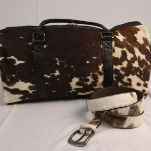 Bolsa de Viaje de Cuero Vacuno, Estilo Personalizado, Bolsa de Lona para Viaje - Product Image 1