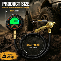 Manómetro Digital Universal Maisoon para Inflar Neumáticos con Pantalla LCD Retroiluminada, Presión Máxima de 250 PSI para Pruebas de Vehículos